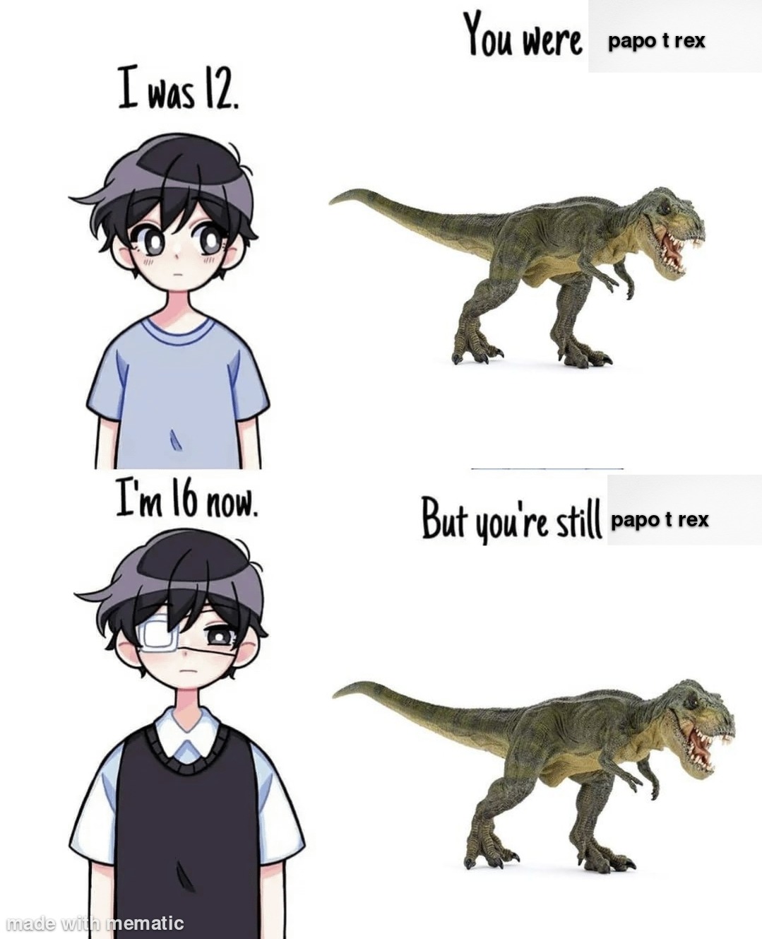 I keep seeing this t rex everywhere so i decided to shitpost about it - meme