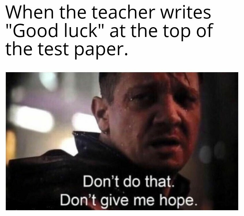 I hate u Teacher - meme