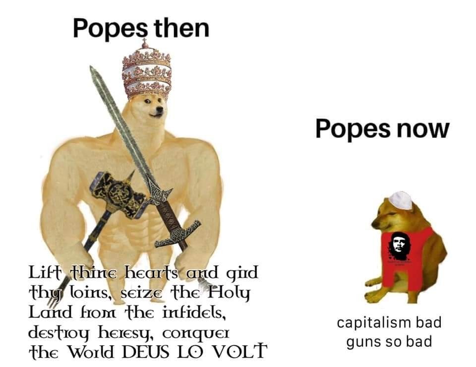 Based popes need to return - meme
