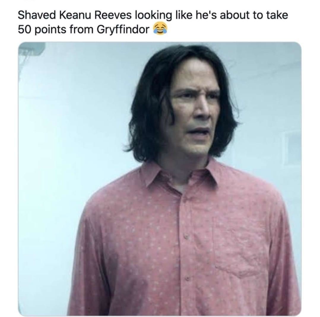 Keanu Reeves is Snape dark humor meme