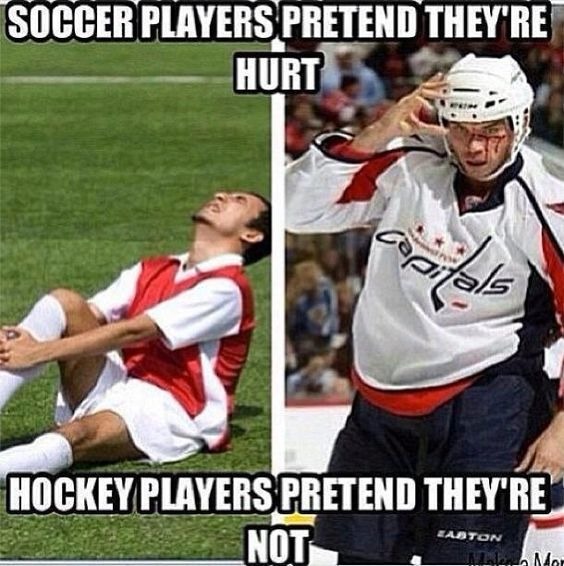 Soccer vs. Hockey - meme