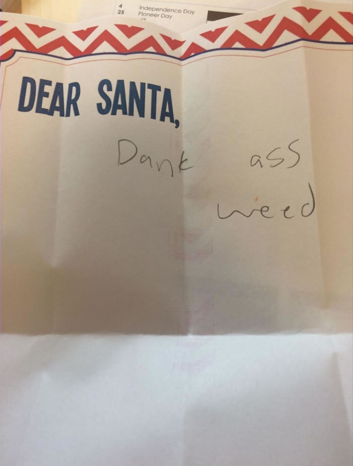 Found in Santa's mail box in a children's library - meme