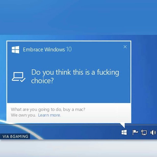 fuck Windows 10 - meme