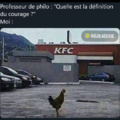 Poulet KFC courageux