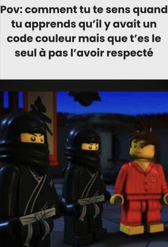 Quand t'arrives habillé en rouge pétard alors que c'était full noir... la honte - meme