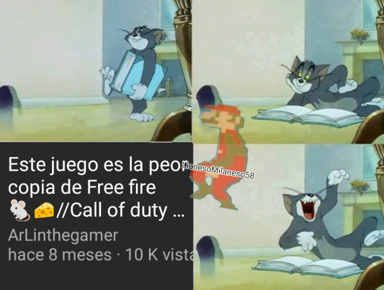 El video decía que call of duty (Mobile) era la copia de free fire - meme