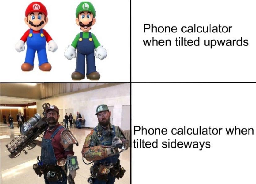 Phone calculator - meme