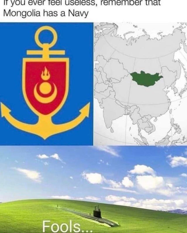 Mongolia has a navy - meme