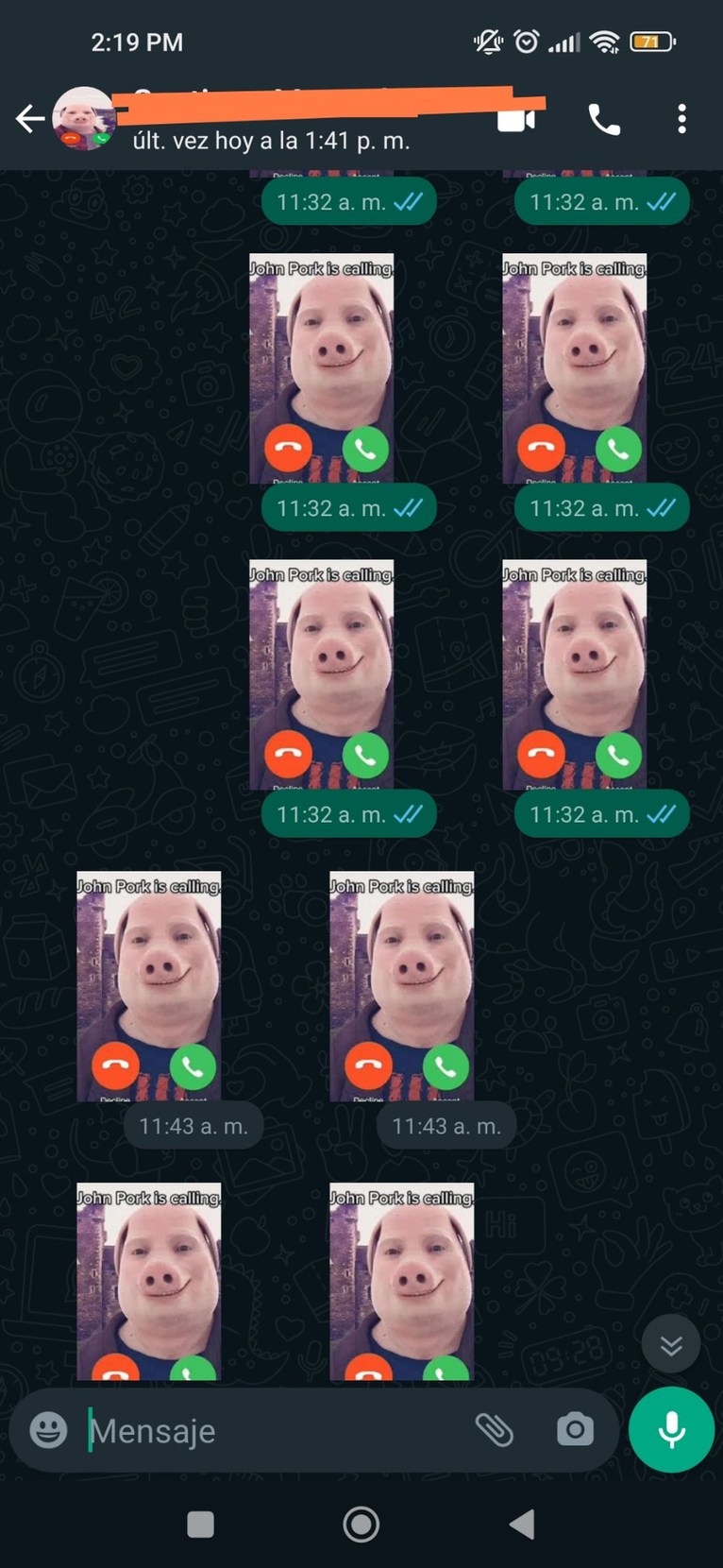 John Pork is calling - meme