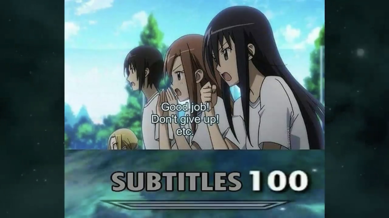 Subtitles 100 - meme