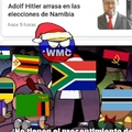Sudáfrica, Lesoto, Zambia, Botsuana, Angola, Mozambique y Zimbabue aparecen en este "meme"