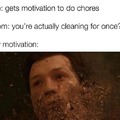 Motivation for cleaning