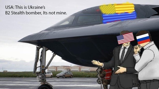 Totally Ukraine's bomber - meme