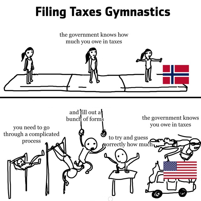 Filling taxes - meme