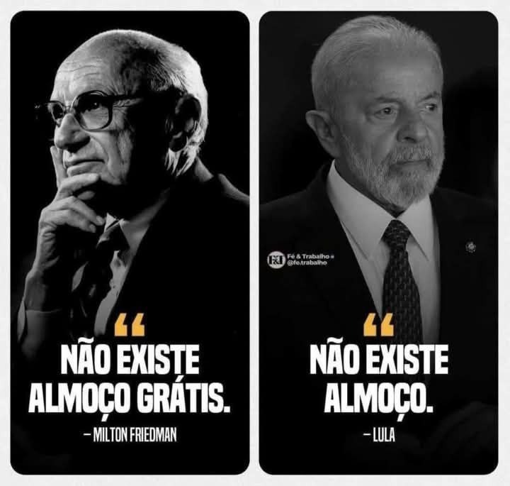 Almoço não existe - meme