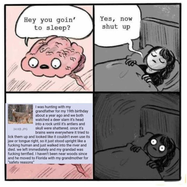 Grandpa and I watched a deer lose its mind. Moved states after - meme