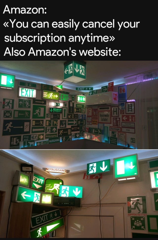 Amazon's website - meme
