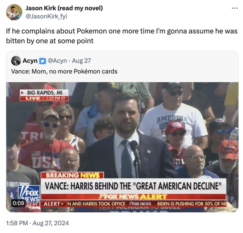 JD Vance Pokemon cards meme - Meme by SweetCeci :) Memedroid