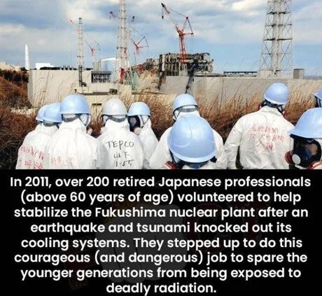 That one time retired japanese professionals volunteered to help stabilize the Fukushima nuclear plant - meme