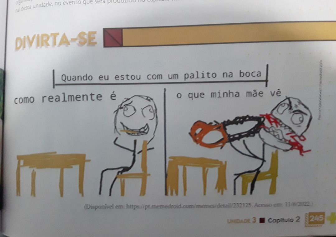 qm diria q eu ia achar um meme do memedroid no meu livro de português kkkkj