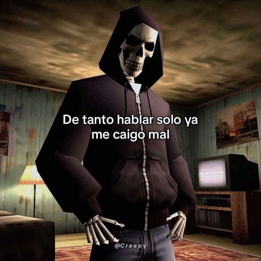 De tanto hablar solo ya me caigo mal - meme