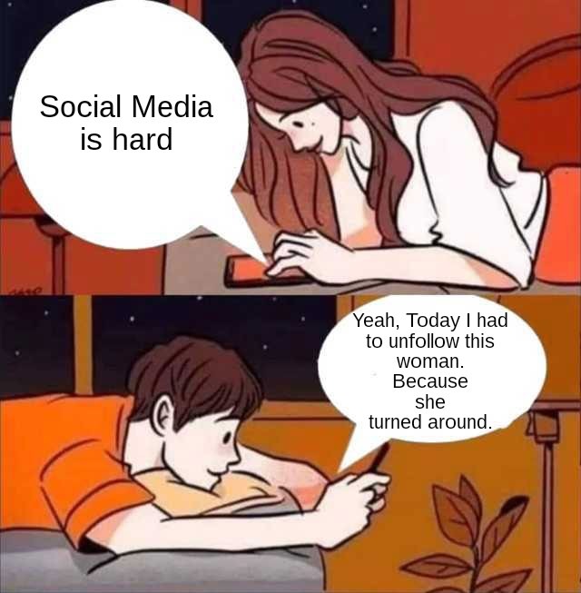 Social media Not real life - meme