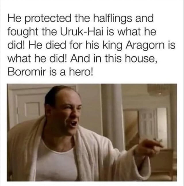 Boromir is a hero - meme