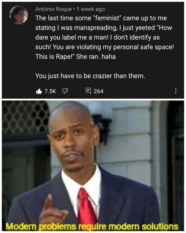 'modern problems require modern solutions' - meme