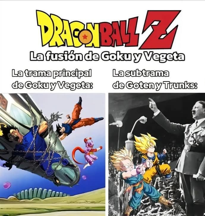 Fusiones en Dragon Ball que son canon en nuestro corazón - meme