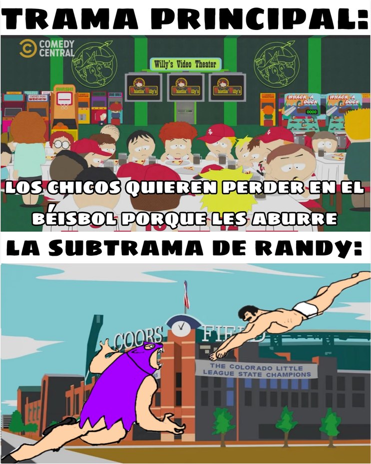 La subtrama de Randy - meme