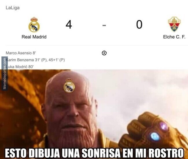Meme del Real Madrid vs Elche
