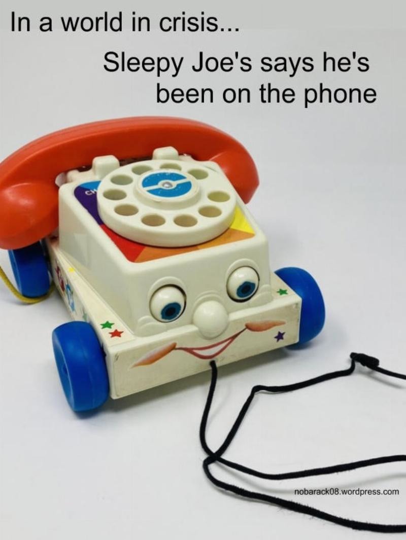 Pedo Joe and the Cacklin' Ho working overtime doing nothing - meme
