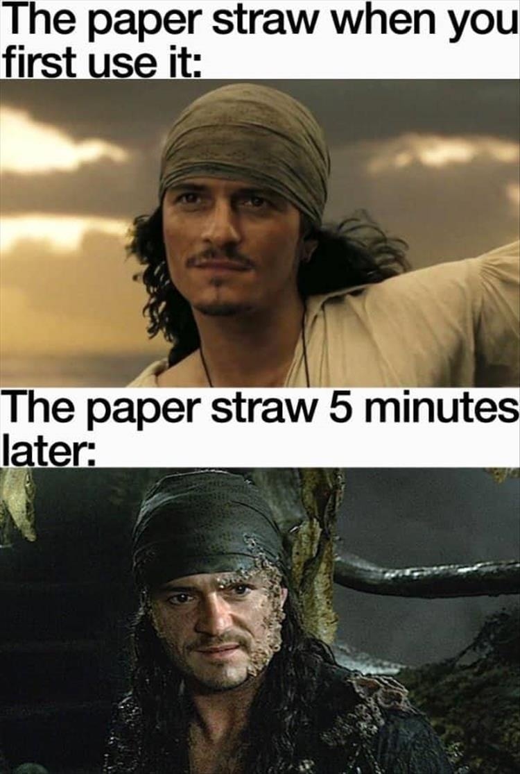 Paper straw - meme