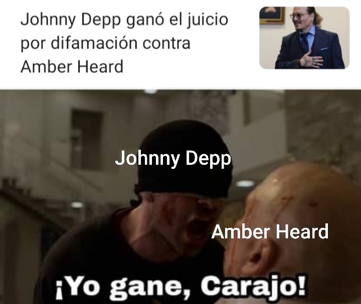 Jhonny Depp ganó - meme