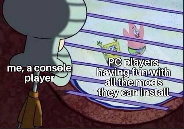 Sad console gamers - meme