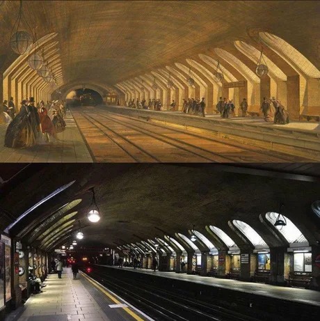 London Baker Street station...147 years apart. - meme