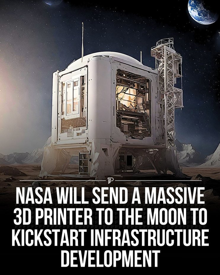 NASA invested $57.2 million to ICON, a 3D house printing company, with the ambitious objective of constructing structures on the moon. - meme