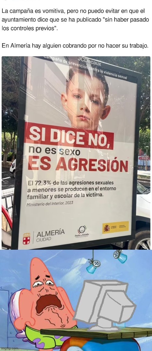 Meme de la asquerosa campaña de agresión de Almería