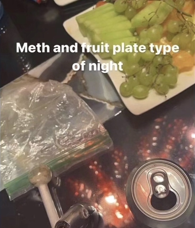 meth and fruit plate - meme