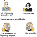 Hombres y mujeres de fiesta