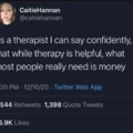 Therapist advice