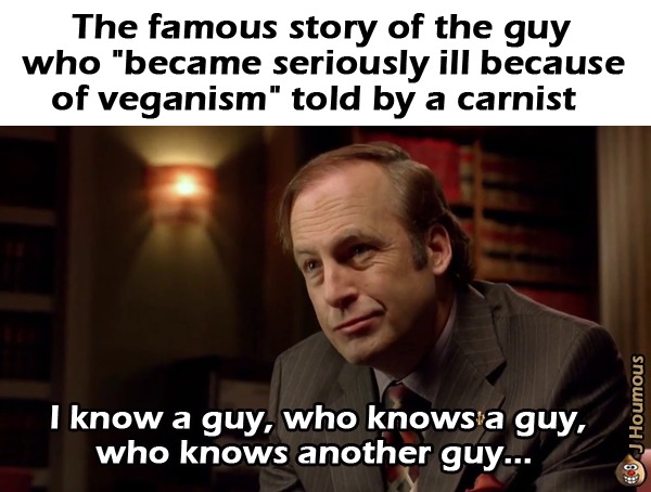 The famous story of the vegan ... - meme