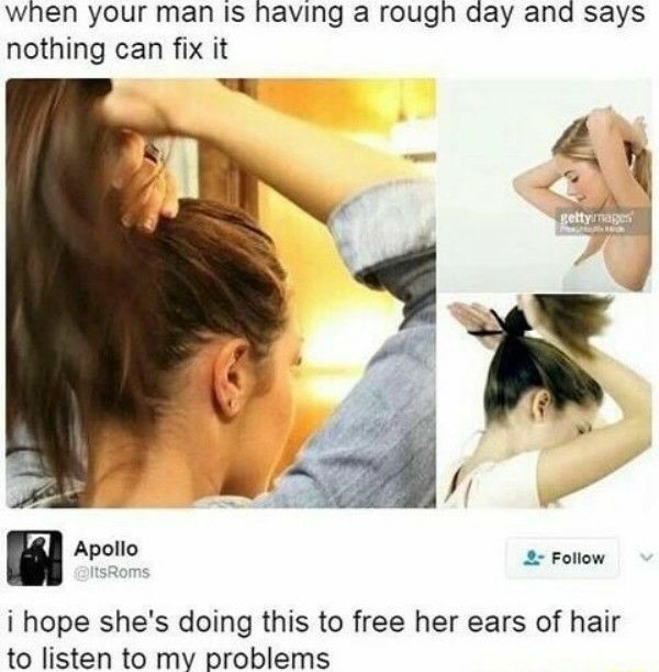 Listening ponytail - meme