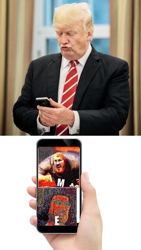 What trump dose on his free time. - meme