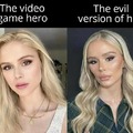 Video game hero vs evil version