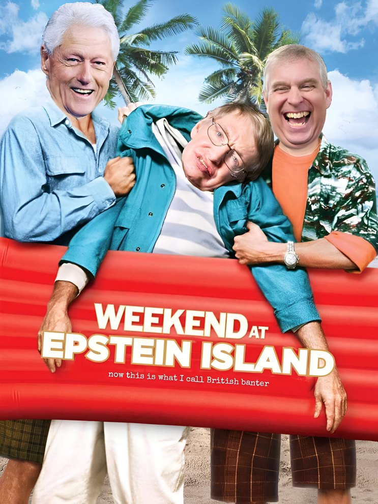 Having fun at Epstein island - meme