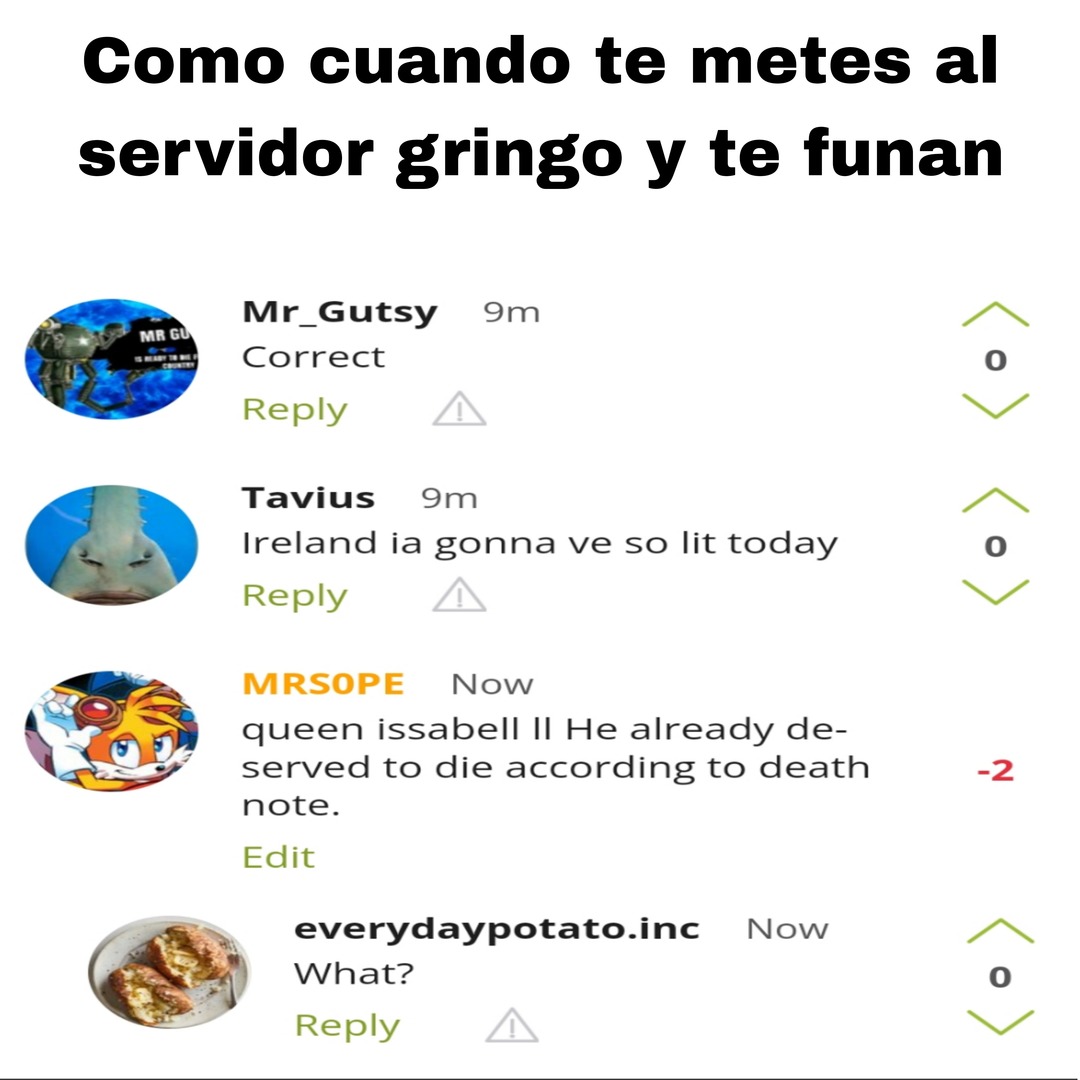Servidor gringo - meme