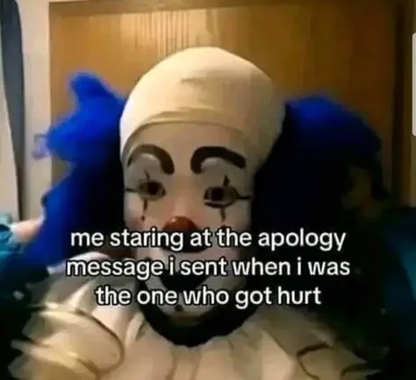 Clown apology - meme