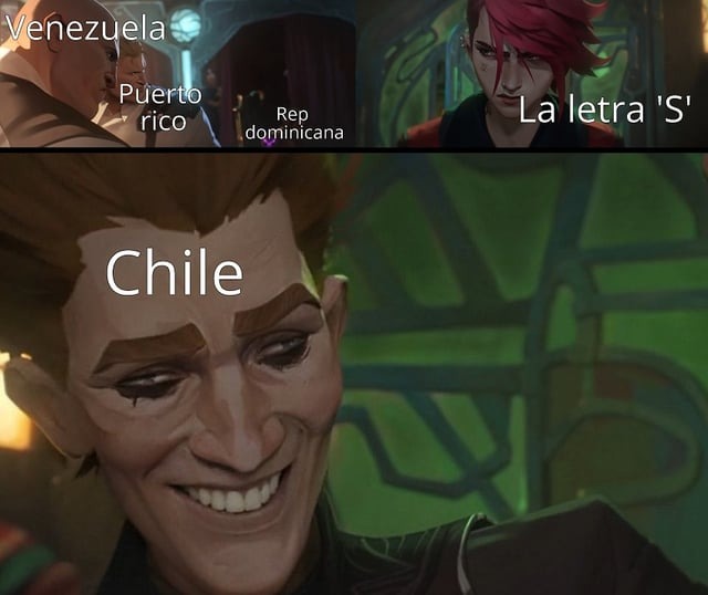 La letra S en el español - meme