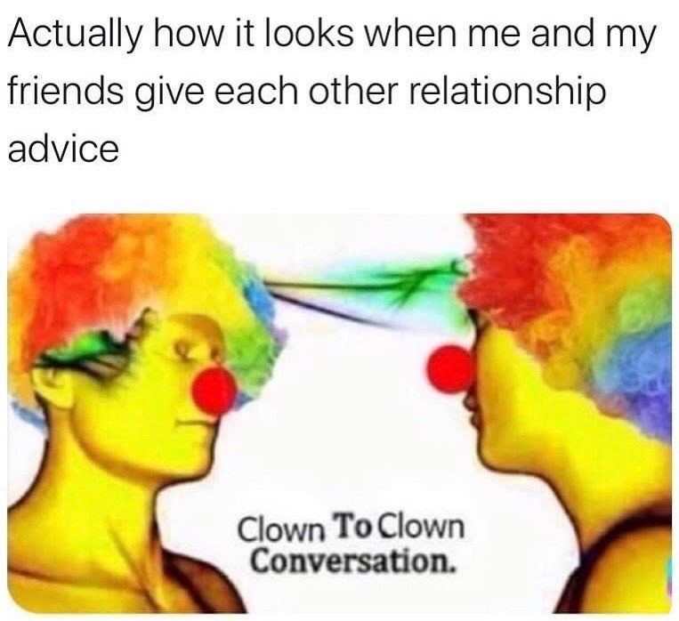 Clown to clown conversation - meme